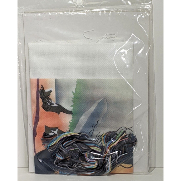 NATIVE AMERICAN INDIAN WARRIOR Counted Cross Stitch Stamped Kit 14 x 18" NEW - Picture 4 of 5